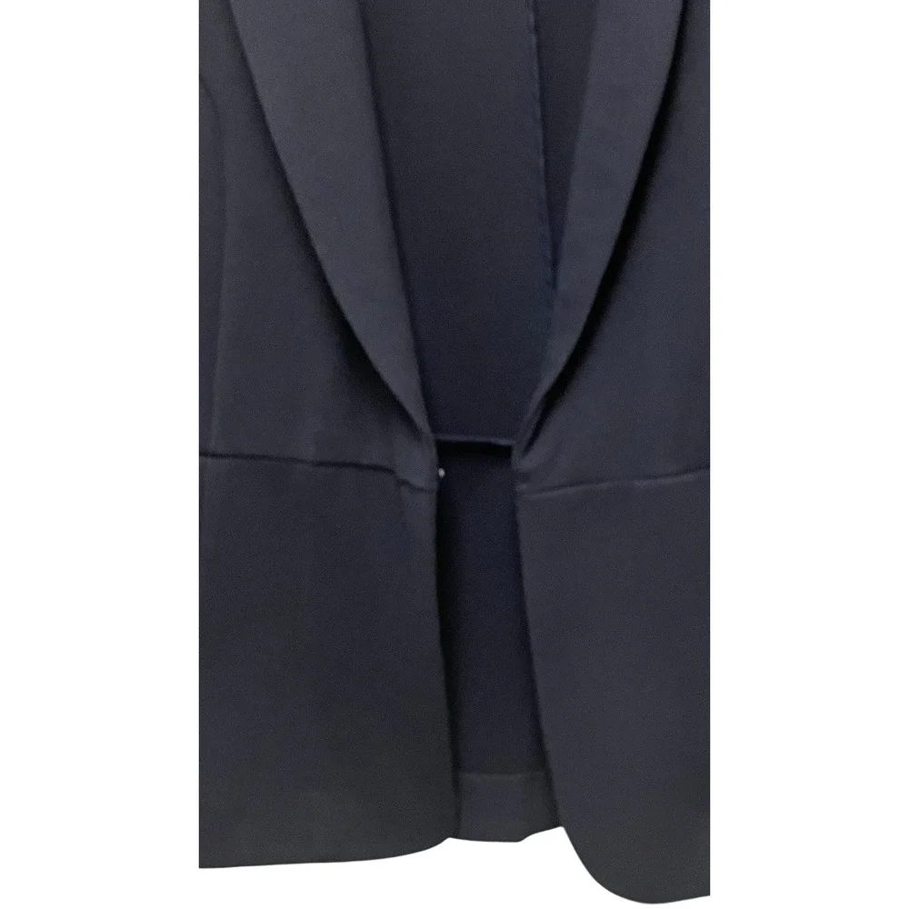 Quince Ultra-Stretch Ponte Blazer Jacket Hook & Eye Closure Career Classy Large
